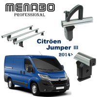 Krovni nosači za  CITROËN Jumper 3 - L1,L2,L3,L4-H1,H2,H3 2014> 3 poprečne šipke+ graničnici