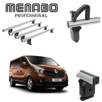 Krovni nosači za  RENAULT Trafic III - L1,L2 2014> 4 poprečne šipke + graničnici