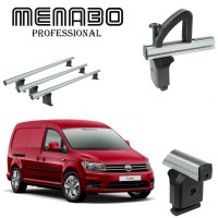 Krovni nosači za  VOLKSWAGEN Caddy IV (2K) - L1,L2 2015> 3 poprečne šipke+ graničnici